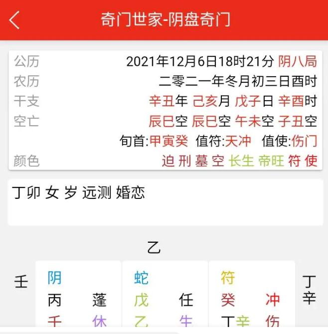 奇门预测婚恋情感