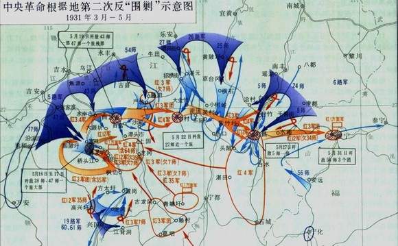 国民党向红军发起第二次“围剿”