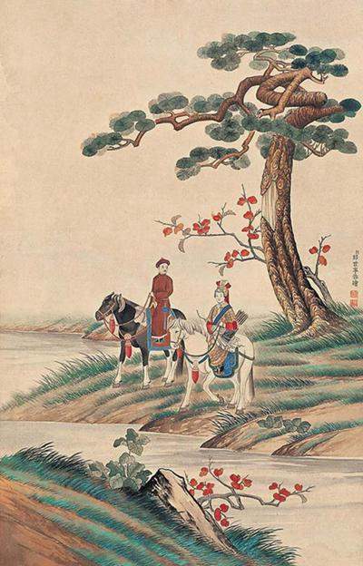 清《百骏图》作者郎世宁出生