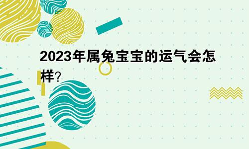 2023年属兔宝宝的运气会如何？