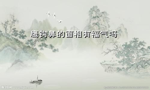 鹰钩鼻的面相有福气吗