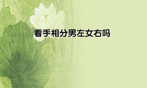 看手相分男左女右吗