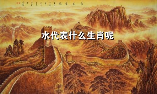 水代表什么生肖呢