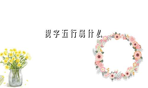 祝字五行属什么