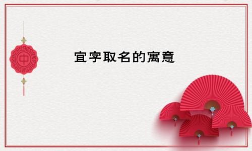 宜字取名的寓意
