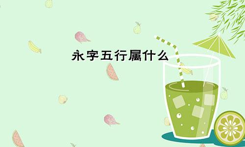 永字五行属什么