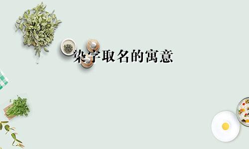 染字取名的寓意