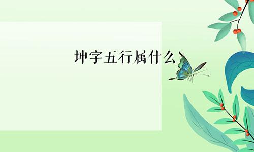 坤字五行属什么