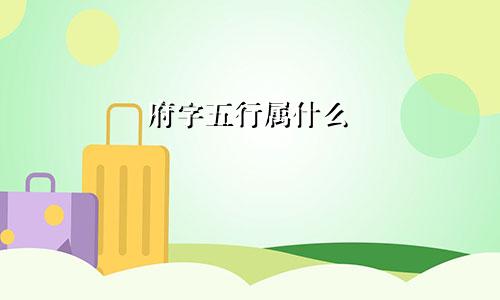 府字五行属什么