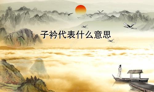 子衿代表什么意思