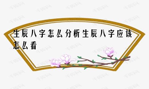 生辰八字怎么分析生辰八字应该怎么看