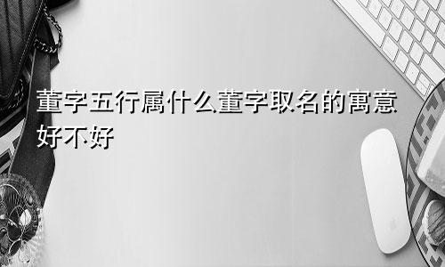 董字五行属什么董字取名的寓意好不好