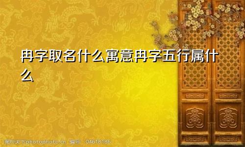 冉字取名什么寓意冉字五行属什么