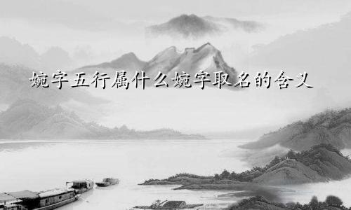 婉字五行属什么婉字取名的含义