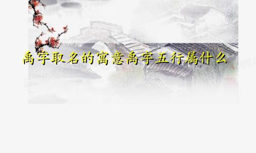 禹字取名的寓意禹字五行属什么