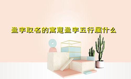 盈字取名的寓意盈字五行属什么