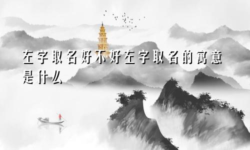 左字取名好不好左字取名的寓意是什么