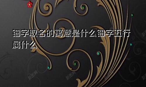 钿字取名的寓意是什么钿字五行属什么