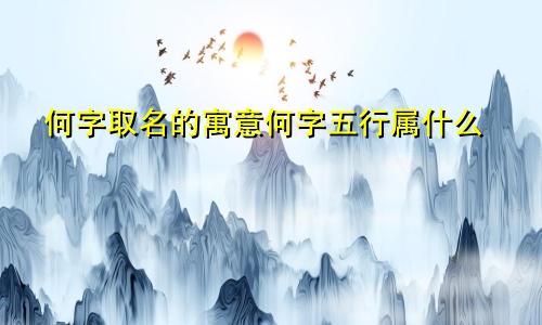 何字取名的寓意何字五行属什么