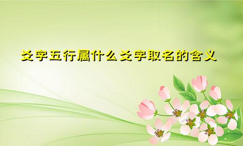 爻字五行属什么爻字取名的含义