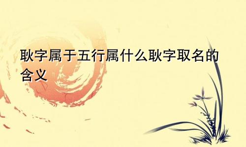 耿字属于五行属什么耿字取名的含义
