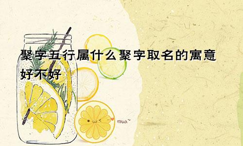 聚字五行属什么聚字取名的寓意好不好