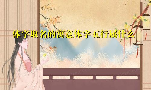 体字取名的寓意体字五行属什么
