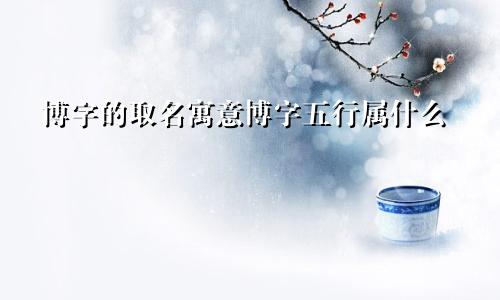 博字的取名寓意博字五行属什么