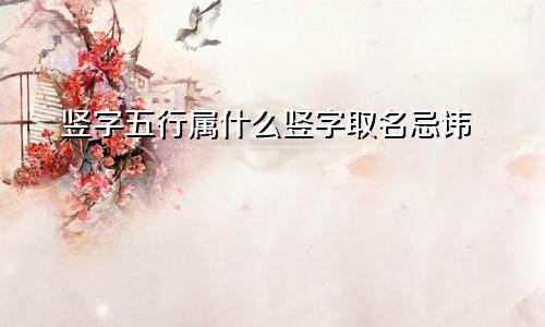 竖字五行属什么竖字取名忌讳
