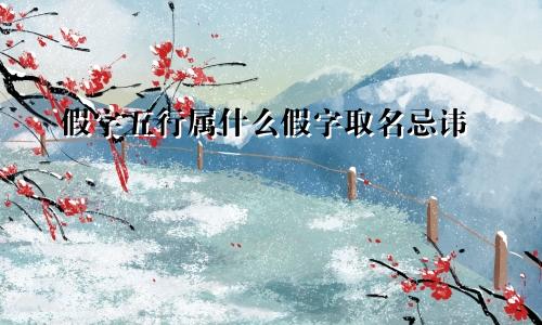 假字五行属什么假字取名忌讳
