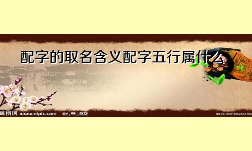 配字的取名含义配字五行属什么