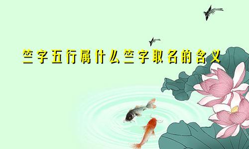 竺字五行属什么竺字取名的含义