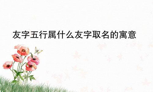 友字五行属什么友字取名的寓意