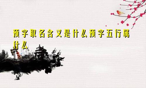 预字取名含义是什么预字五行属什么