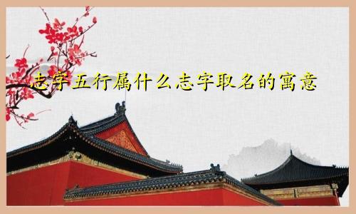 志字五行属什么志字取名的寓意