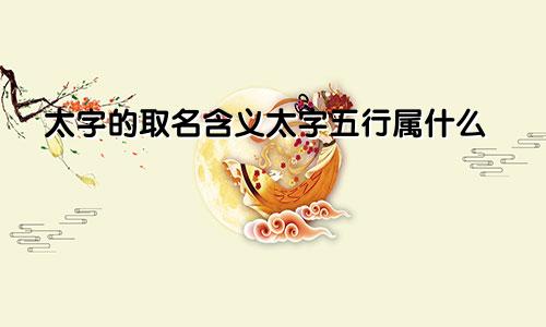 太字的取名含义太字五行属什么
