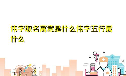 伟字取名寓意是什么伟字五行属什么