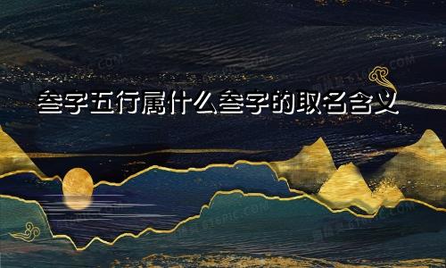 叁字五行属什么叁字的取名含义