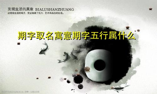 期字取名寓意期字五行属什么