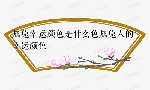 属兔幸运颜色是什么色属兔人的幸运颜色