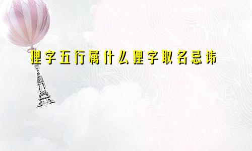 狸字五行属什么狸字取名忌讳