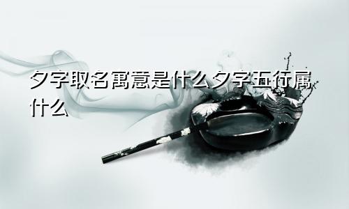夕字取名寓意是什么夕字五行属什么