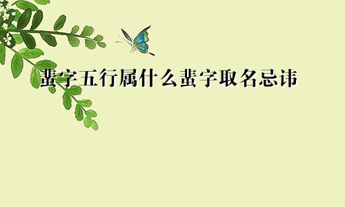 蜚字五行属什么蜚字取名忌讳