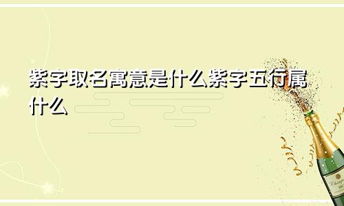 紫字取名寓意是什么紫字五行属什么