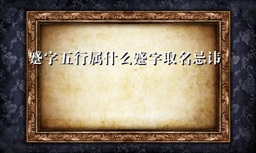 蹙字五行属什么蹙字取名忌讳