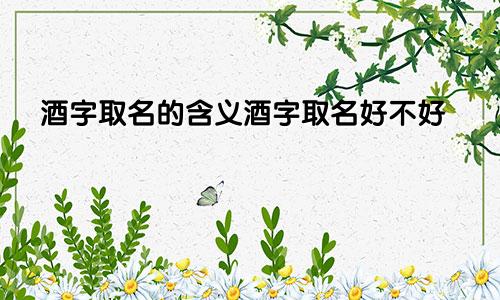 酒字取名的含义酒字取名好不好