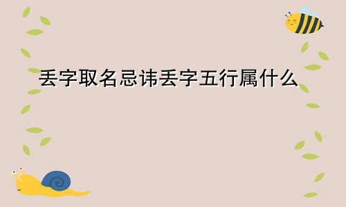 丢字取名忌讳丢字五行属什么