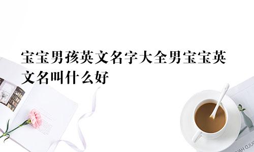 宝宝男孩英文名字大全男宝宝英文名叫什么好