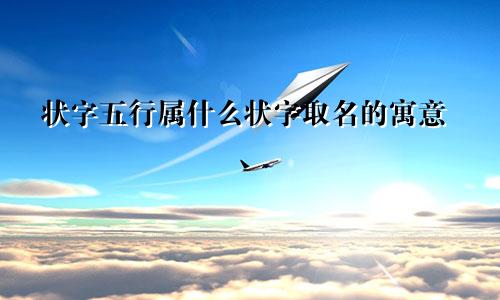 状字五行属什么状字取名的寓意