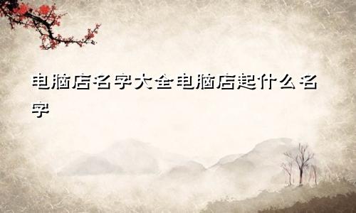 电脑店名字大全电脑店起什么名字